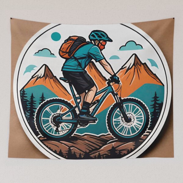 Item preview, MTB Adventure Badge: Conquer the Trails designed and sold by GrizzlyCollective.