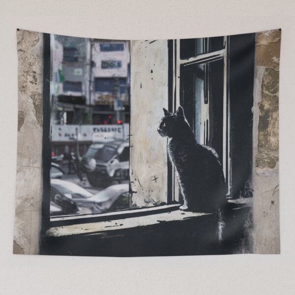 Item preview, Cat Stencil Graffiti designed and sold by Bomax121.