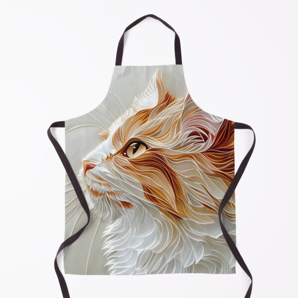 Item preview, Orange and white paper quilling cat designed and sold by dcrc.