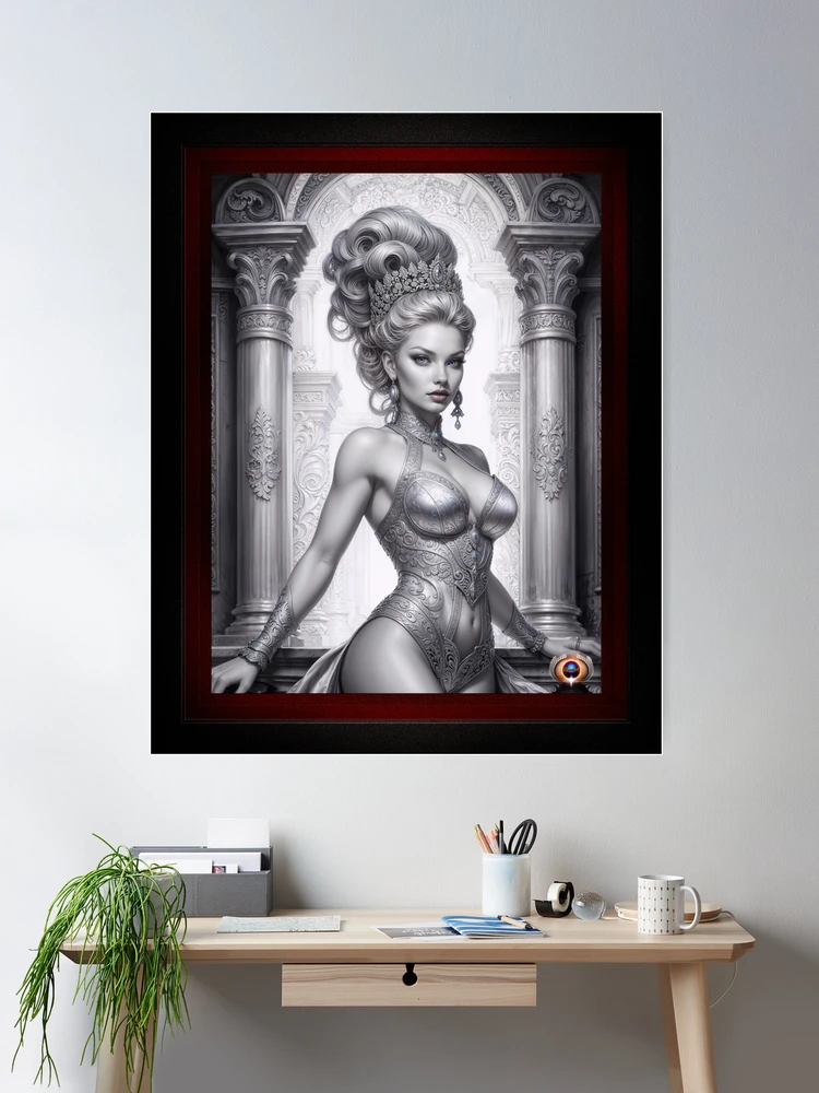 Portrait Of Drusella Arkaevis Mesmerizing AI Concept Art by Xzendor7 Room Decor Poster Art Print