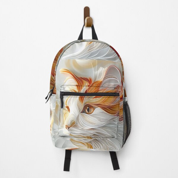 Item preview, orange and white paper quilling cat designed and sold by dcrc.