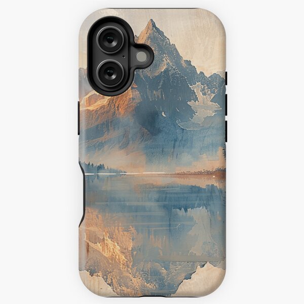Item preview, A Serene Watercolor Hike: Mountain Peak and Pastel Lake designed and sold by Shirtastically.
