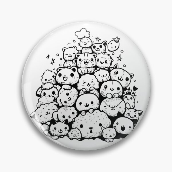 Item preview, Black and White Doodle Creatures designed and sold by NicolasGlowArt.