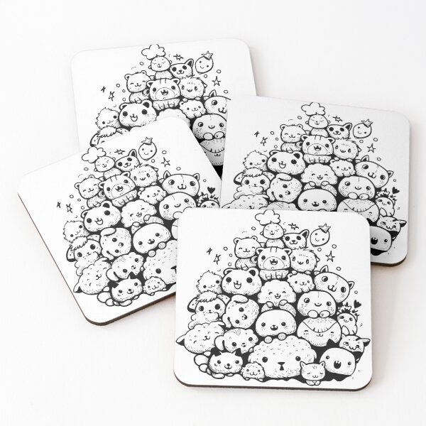 Item preview, Black and White Doodle Creatures designed and sold by NicolasGlowArt.