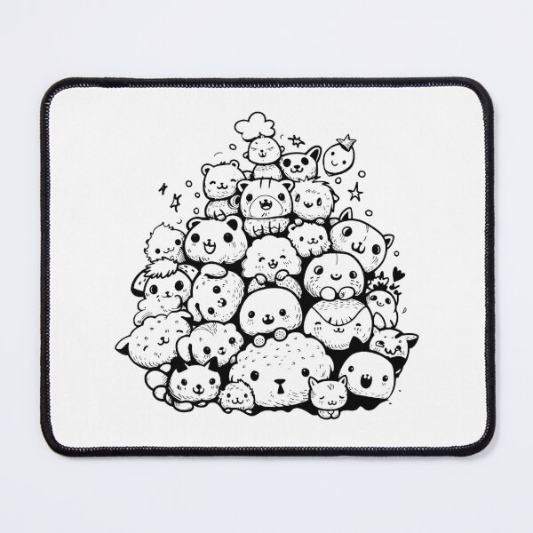 Item preview, Black and White Doodle Creatures designed and sold by NicolasGlowArt.