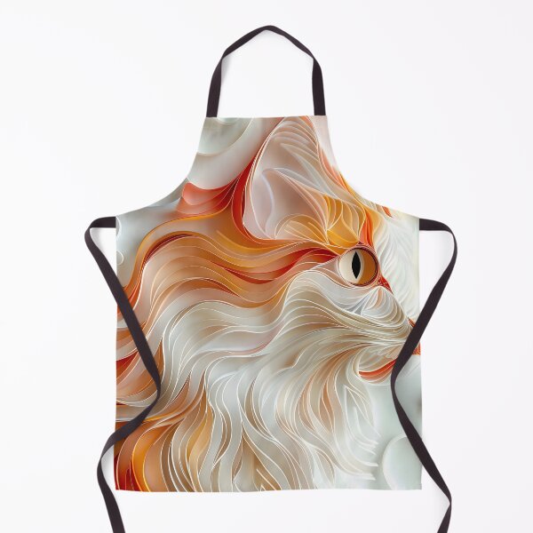 Item preview, orange and white paper quilling cat designed and sold by dcrc.