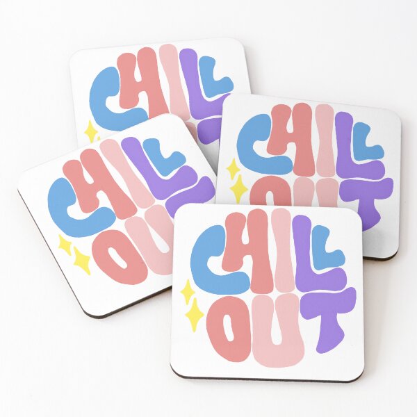 Item preview, Colorful Chill Out, Quote | Minimalistic Tattoo Design Style, Line Art Illustration  designed and sold by bymtsef.