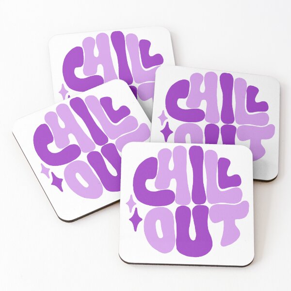 Item preview, Purple Chill Out, Quote | Minimalistic Tattoo Design Style, Line Art Illustration  designed and sold by bymtsef.