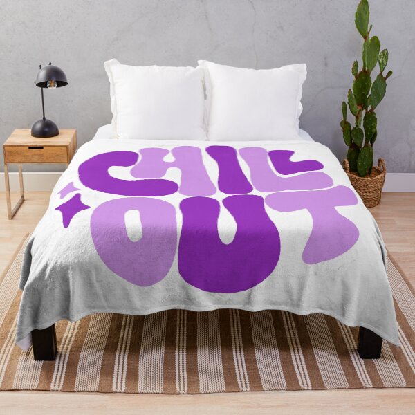 Item preview, Purple Chill Out, Quote | Minimalistic Tattoo Design Style, Line Art Illustration  designed and sold by bymtsef.