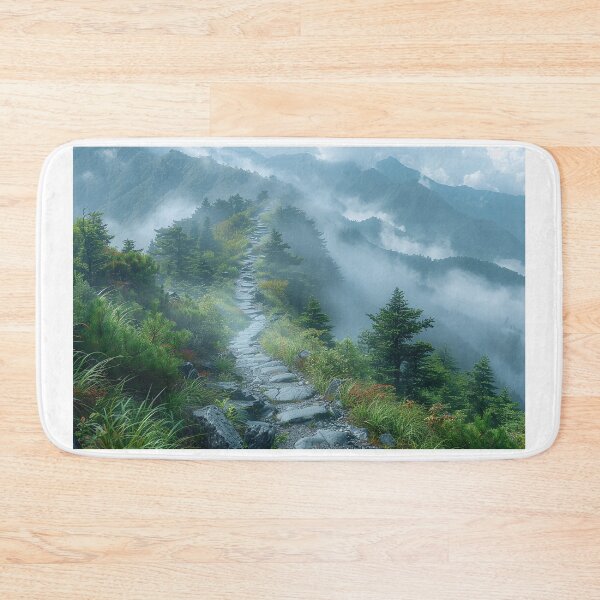 Item preview, Hiking Trail With Surprising Contemporary Parlor Amidst Cyan Mountains designed and sold by Shirtastically.