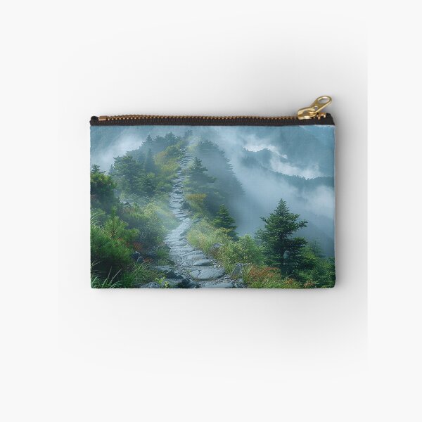 Item preview, Hiking Trail With Surprising Contemporary Parlor Amidst Cyan Mountains designed and sold by Shirtastically.