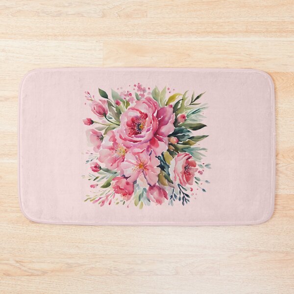 Item preview, Watercolor vintage pink roses bouquet designed and sold by Clara Fruggeri.