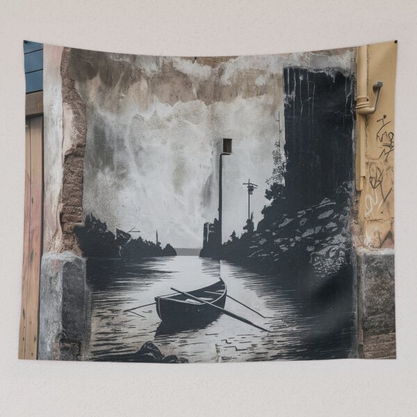 Item preview, Boat Stencil Graffiti designed and sold by Bomax121.