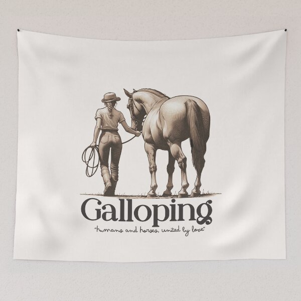 Item preview, Galloping, Humans and Horse United By Love designed and sold by Palati-Watt.