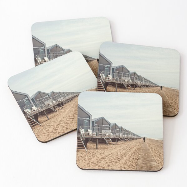 Item preview, Coastal Serenity with Cabins and Beach Path designed and sold by InbalTurShalom.