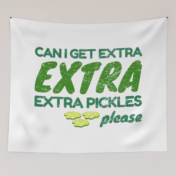 Item preview, Pickle Lover Retro Extra Pickles Please Funny Saying designed and sold by HowToCanadian.