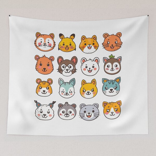 Item preview, Pack Of Cute Different Animals designed and sold by NicolasGlowArt.