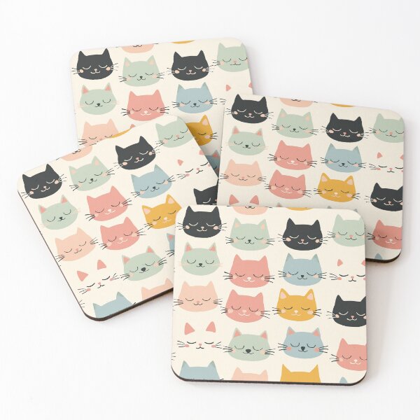 Item preview, Cute cats simple illustrated pattern designed and sold by Inktown.