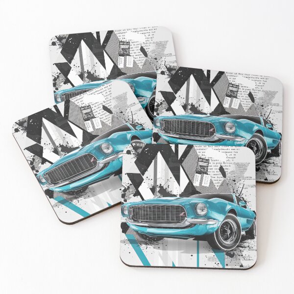 Item preview, Muscle Car Mania Artistic Collage designed and sold by OwnByCats.