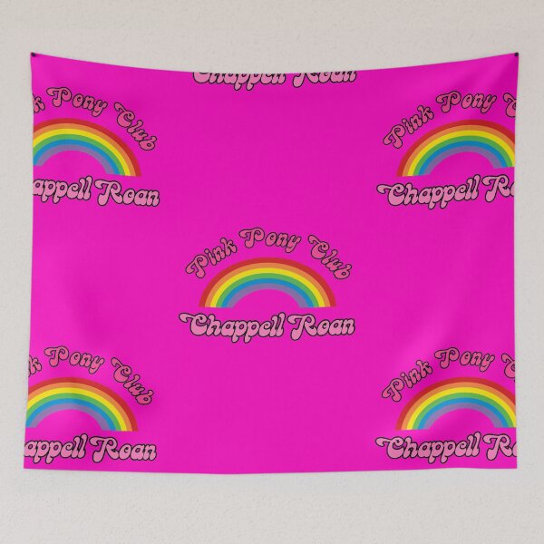 Item preview, Chappell Roan Cute LGBTQ Camp Sticker “Pink Pony Club” Rainbow Cloud designed and sold by Brooke’s Broadway Stickers.