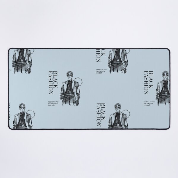 Item preview, Black Fashion - Fashion is how you become yourself | Pastel Blue Background designed and sold by RM-Journey.