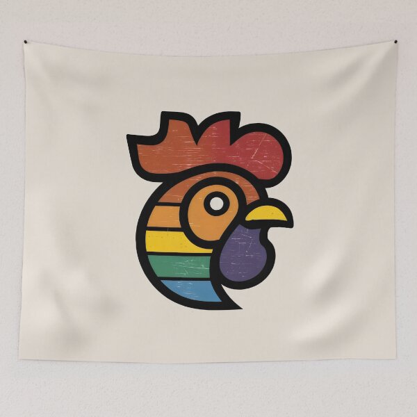 Item preview, Rainbow Rooster’s head designed and sold by Firas Aljazzar.