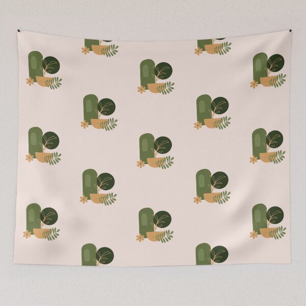 Item preview, Illustration of Plants | Pastel Pink Background designed and sold by RM-Journey.