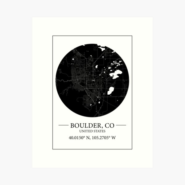 Item preview, Boulder map designed and sold by Mapmingle.