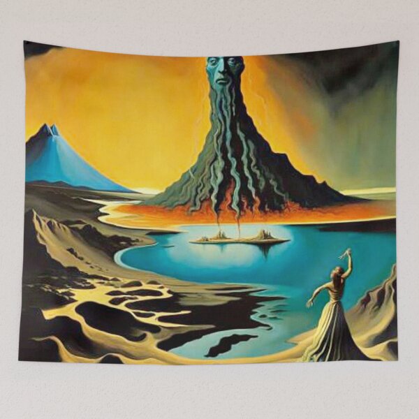 Item preview, The volcano god makes an appearance designed and sold by George Hutton Hunter.