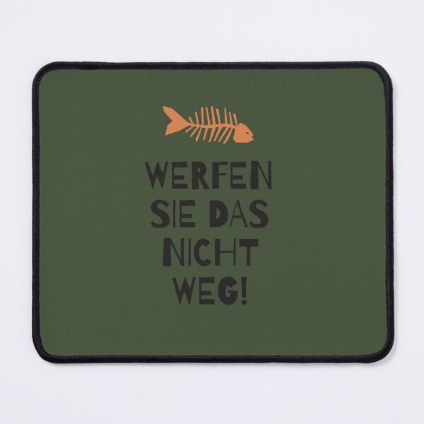 Item preview, Werfen Sie das nicht weg! | Illustration of Fish Bones | Green Background designed and sold by RM-Journey.