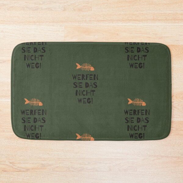 Item preview, Werfen Sie das nicht weg! | Illustration of Fish Bones | Green Background designed and sold by RM-Journey.