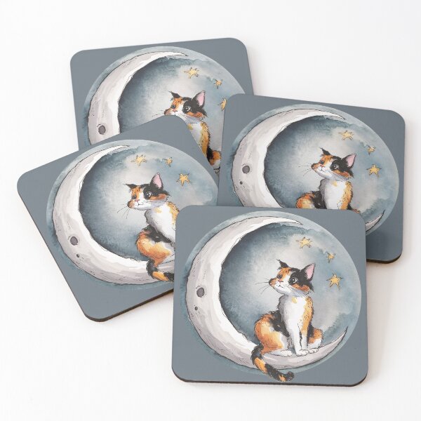 Item preview, Kitty on the Moon designed and sold by Tajdi.