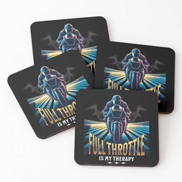 Item preview, Full Throttle Is My Therapy Motorcycle Drag Racing Motorcycle Rider Racer Street Bike Drag Bike Drag Racing designed and sold by CarantinedChaos.
