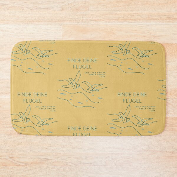 Item preview, Finde deine Flügel | Bird & Sea Line Art | Yellow Background designed and sold by RM-Journey.