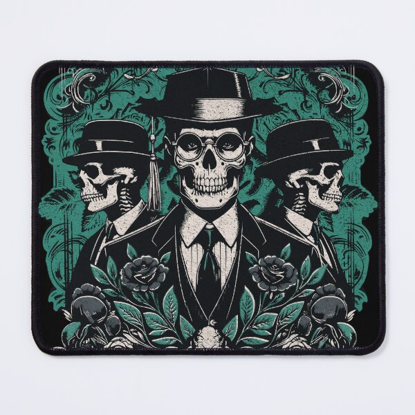 Item preview, PhD survivor - three freshly minted boneheads - PhD graduates, skull vintage designed and sold by MeringueMango.