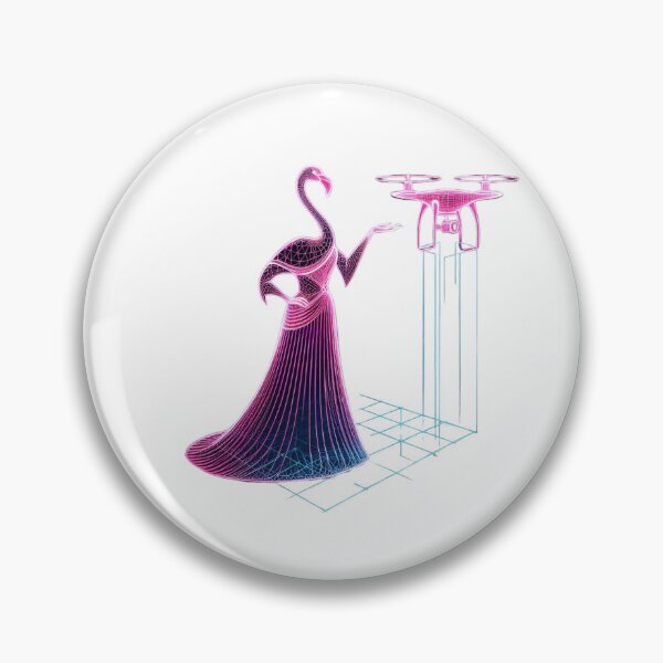 Item preview, Quantum Flamingo - A Stunning Fusion of Art and Technology designed and sold by PixyPrint.