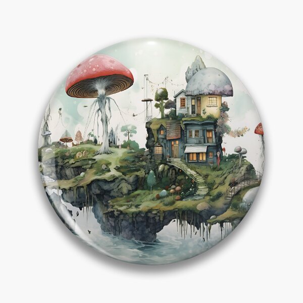 Item preview, weird world surreal fantasy fairy Island,  designed and sold by LorrieBee.