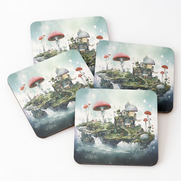Item preview, weird world surreal fantasy fairy Island,  designed and sold by LorrieBee.