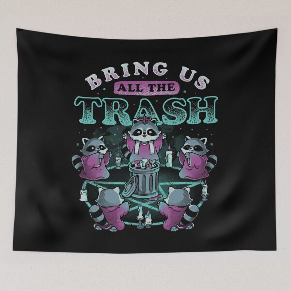 Item preview, Bring Us All The Trash - Funny Cute Magic Ritual Raccoon Gift designed and sold by EduEly.