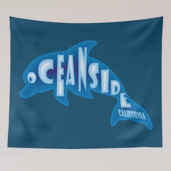 Item preview, Oceanside California lettering dolphin designed and sold by studioss76.