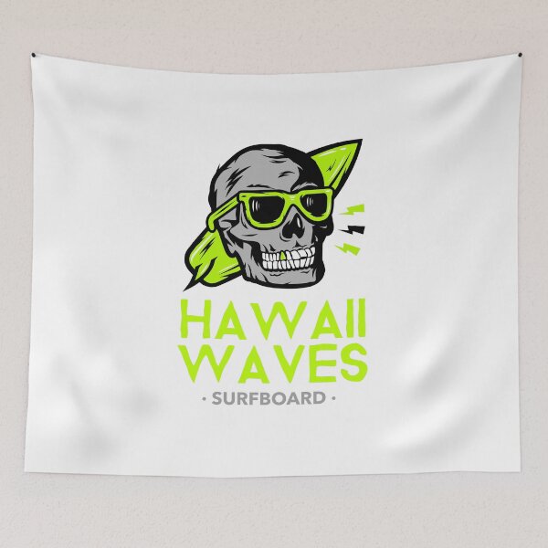 Item preview, Skeleton SurfBoard Hawaii Waves - Hawaiian - Summer Getaway Graphic Tee - Relax - Beach designed and sold by DeCodeArtShop.