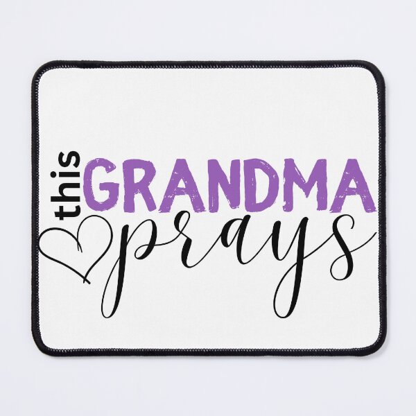 Item preview, This Grandma Prays purple and black on white designed and sold by Ideas-BYDESiGN.