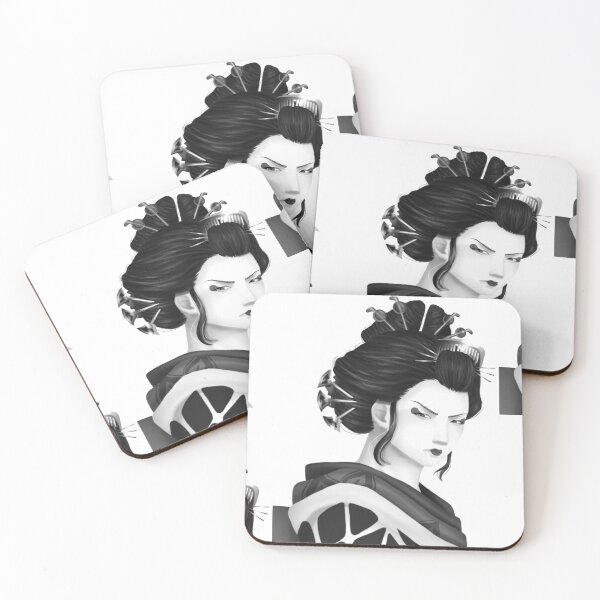 Item preview, Geisha w/o background - b&w v2 designed and sold by Leeh-designs.