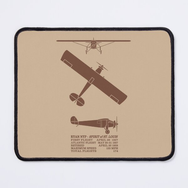 Item preview, Ryan NYP Spirit of St. Louis Silhouettes Charles Lindbergh Infographic Diagram designed and sold by MilitaryMart.