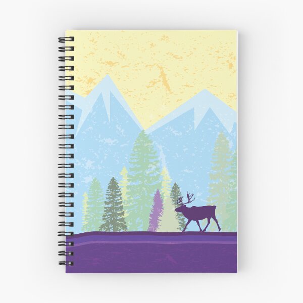 Item preview, Caribou Mountains in Spring designed and sold by Luna Doodle Design.