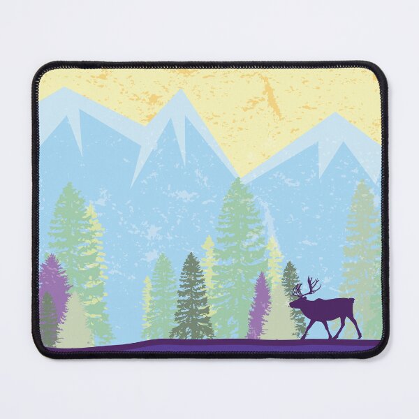 Item preview, Caribou Mountains in Spring designed and sold by Luna Doodle Design.