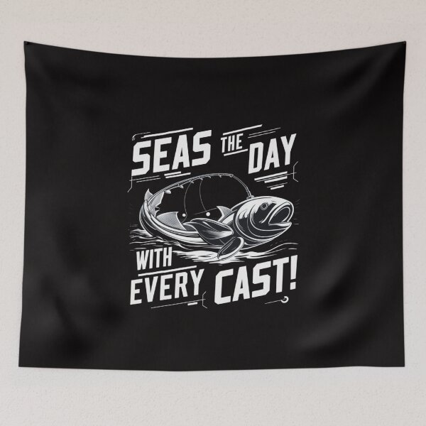 Item preview, Seas the Day with Every Cast! designed and sold by HOMEDESIGNPRINT.