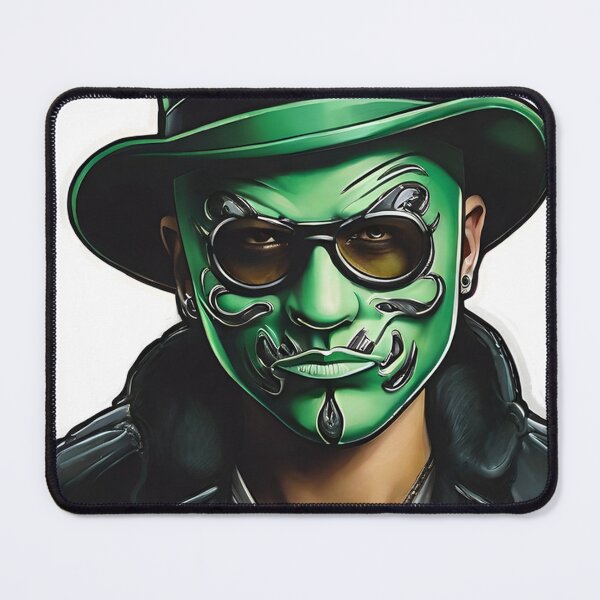 Item preview, Green Ganster With art mask and green hat designed and sold by david stigler.