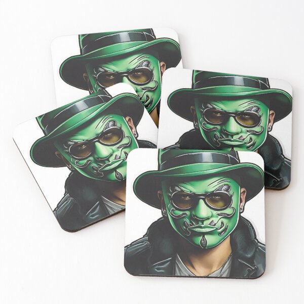 Item preview, Green Ganster With art mask and green hat designed and sold by david stigler.