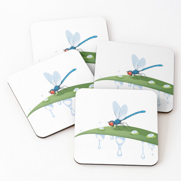 Item preview, Wet Blue Dragonfly on the Leaf designed and sold by omerfdln34.